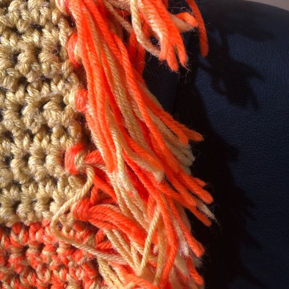 Vintage & Colorful Handmade Crocheted Blanket, 48”x60” - Picture 3 of 4